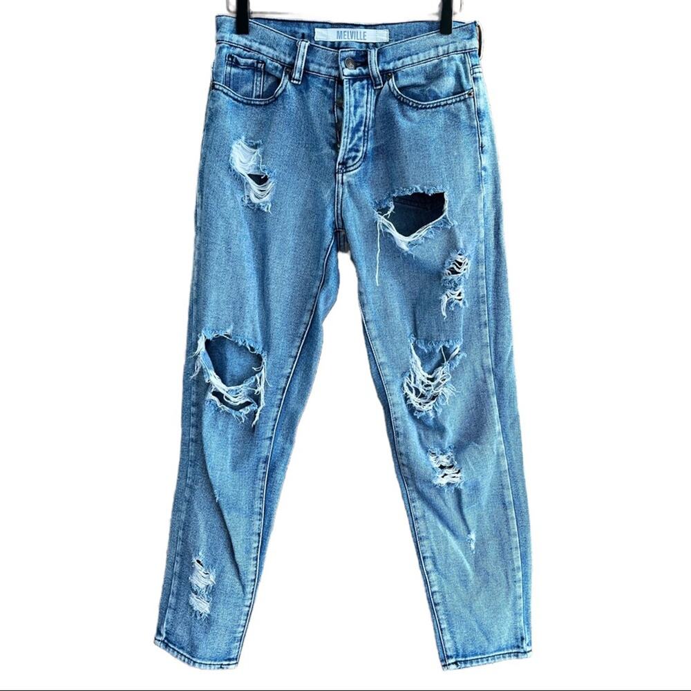 BRANDY MELVILLE Distressed Ripped Destroyed Jeans